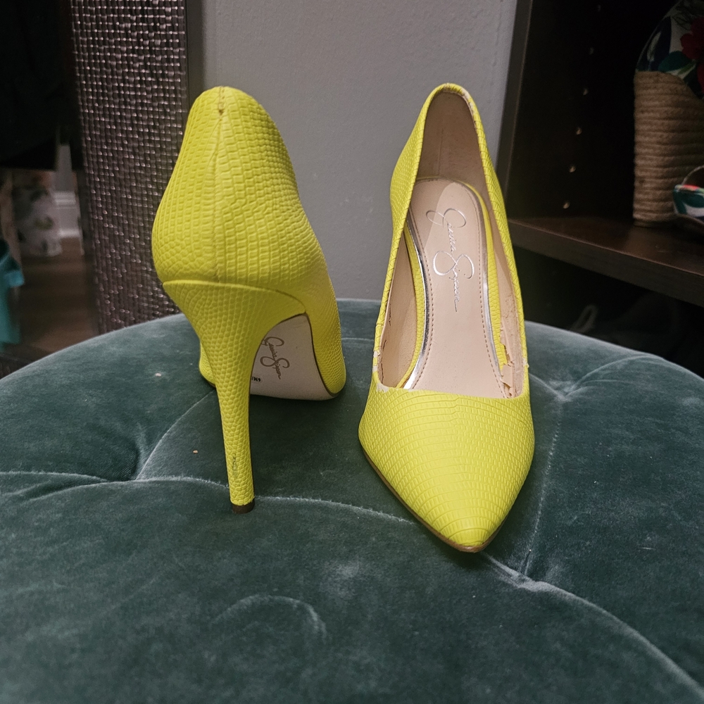 Jessica Simpson Vibrant Yellow Heels